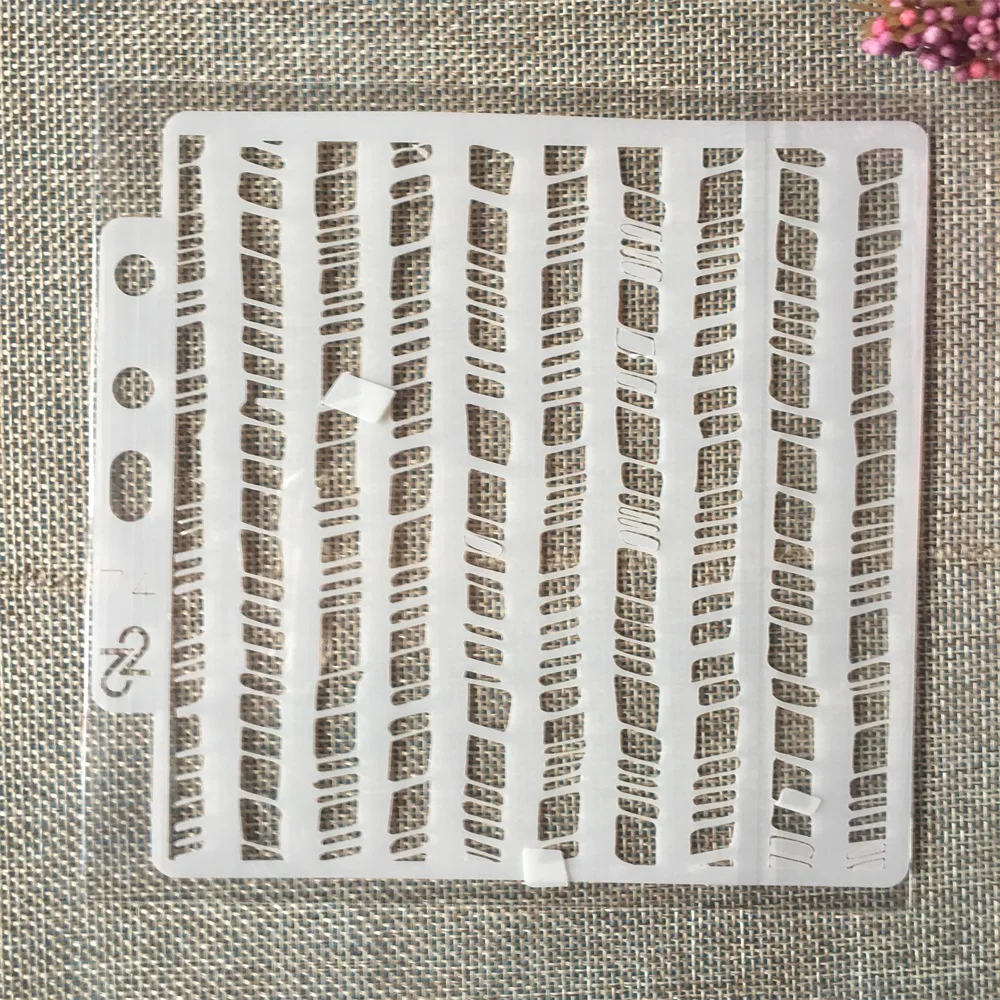 

5.1inch Wavy Fence Line DIY Layering Stencils Painting Scrapbook Coloring Embossing Album Decorative Card Template