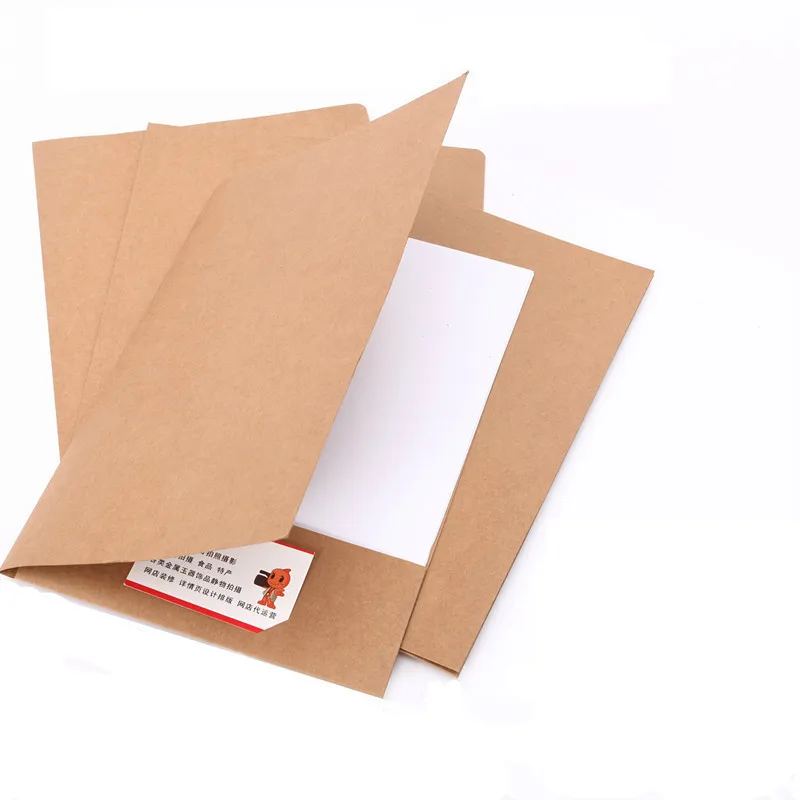 20pcs Special Kraft Folder Single A4/a5 File Set Paper Capa-citor Presentation Contract Mix To Work In An Office Logo Customized