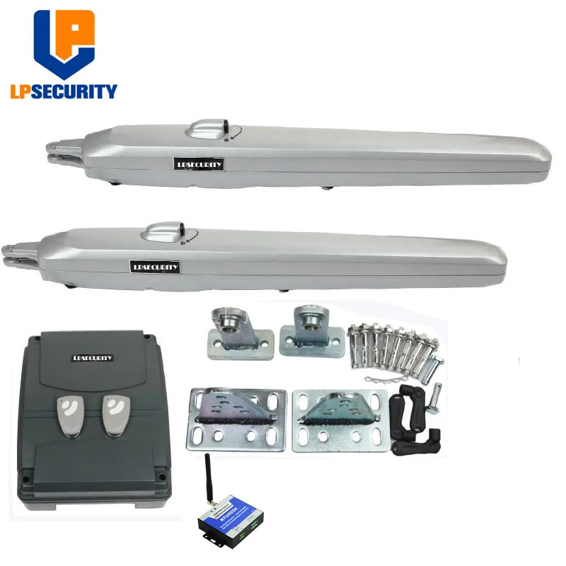 350kg 24VDC electrical swing gate opener motor full kit with 4 remote switch alarm light photocell keypad options