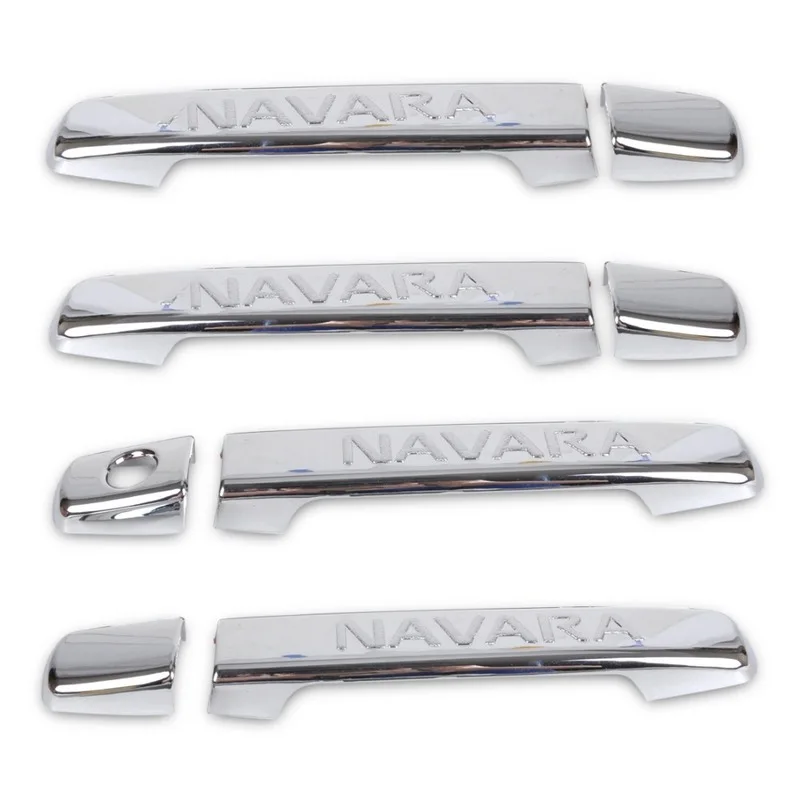 FUNDUOO For Nissan Navara Frontier D40 4 Door 2005-2013 New Chrome Side Door Handle Cover Bowl Trim Sticker Car Accessories