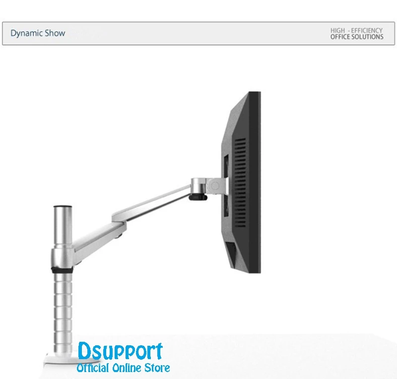 Suporte para monitor lcd de 27 polegadas, altura ajustável, braço giratório de 360 graus