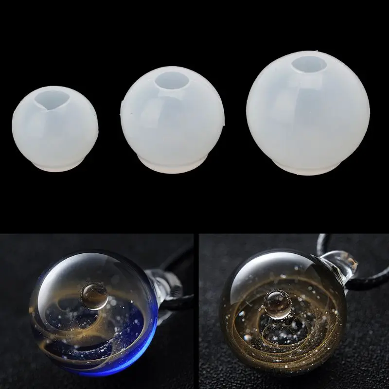 20 25 30mmUniverse Ball Pendant Epoxy Resin Silicone Mold Jewelry Making Tools X4YA