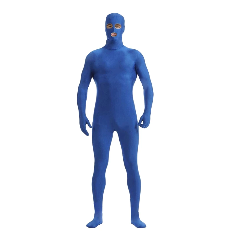 Zentai anzug Offenen Augen und Mund Haut Anzug Catsuit Halloween Kostüme Unisex unitard angepasst Bühne unitard Dance tragen