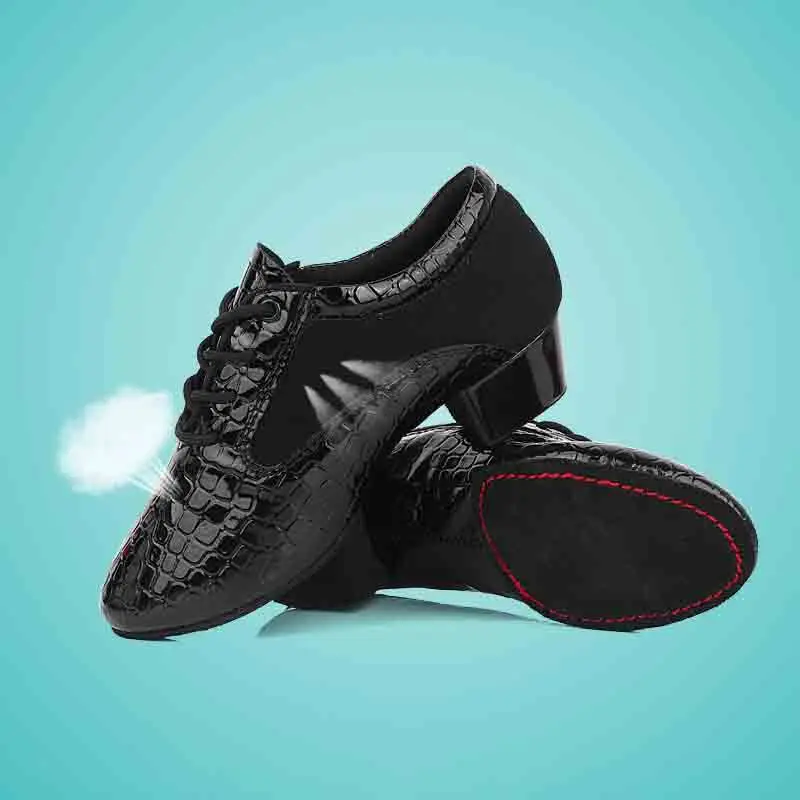 Children Latin Dance Shoes Boys Sports National Sneakers Standard Dance Shoes Soft Bottom Men Ballroom Dancing Square