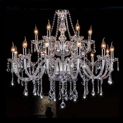 Vintage Chandelier Home Lighting Modern Rooms Crystal Decoration Luxury Candle Chandelier Pendants Living Room Indoor Lamp