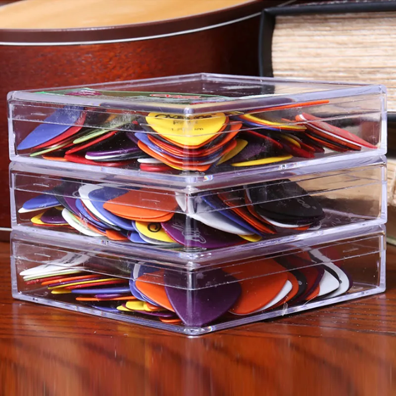 100pcs Alice Non-slip ABS Guitar Picks Plectrum Gauge 0.58/ 0.71/0.81/ 0.96/1.20/ 1.50mm Color Random Guitar Parts Accessories