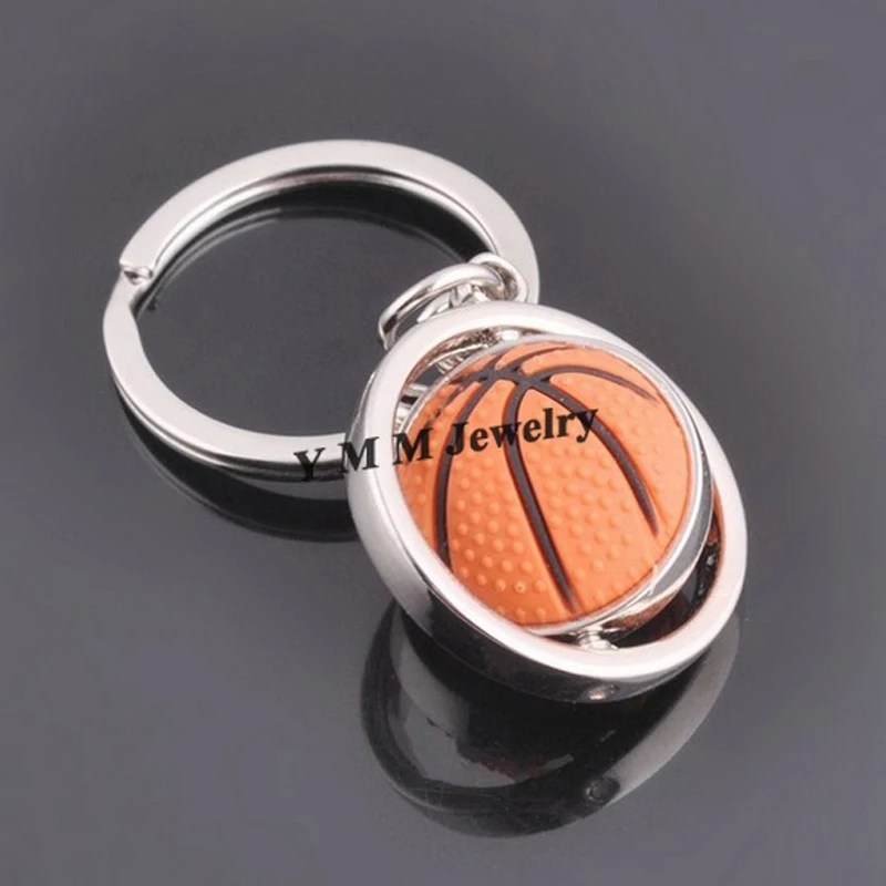 High Quality Alloy Basketball Keyrings Fashion Sports Keychains 20pcs/lot