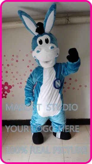 mascot  blue donkey mule mascot costume custom cartoon character cosplay fancy dress mascotte theme