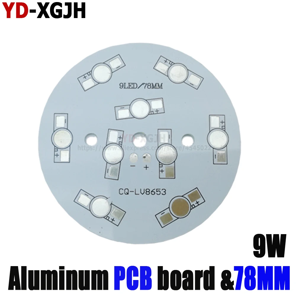 

LED Power PCB Board Plate Lamp Panel Aluminum Heat sink Circle Rectangle LED Lamp Base for Indoor living room with aisle lights