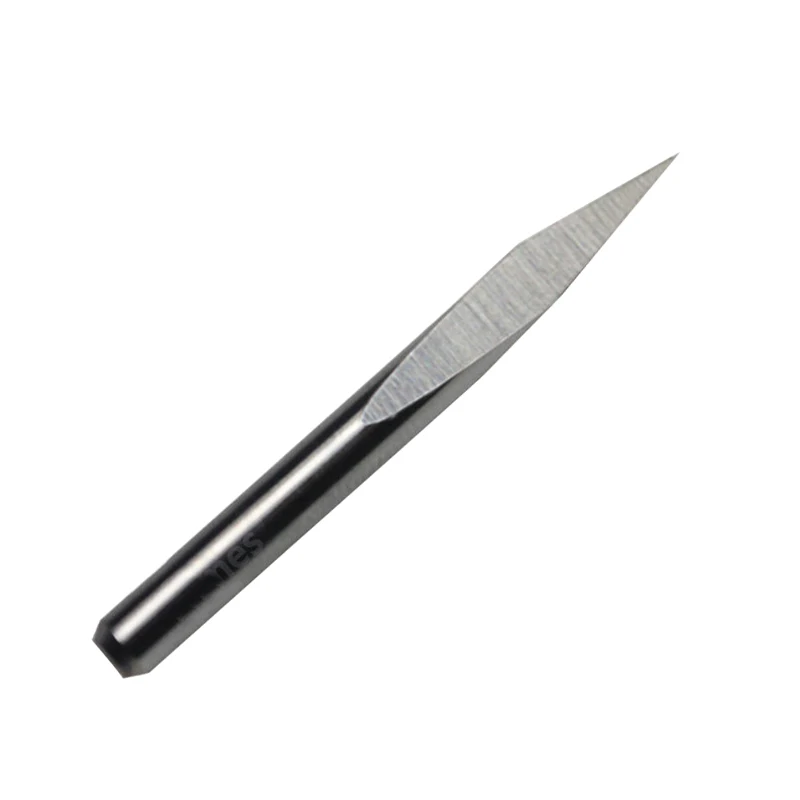 

High Quality 2pcs 6mm Dia., 60 Angle, 0.3mm Tip, 3 Edge Carbide stone working Tools, Engraving Bits for CNC Router Machine