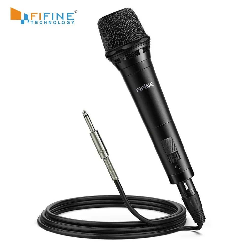 FIFINE Dynamic Vocal Microphone Cardioid Handheld Microphone with On/Off Switch for Karaoke, Live vocal, Speech etc.  -K8