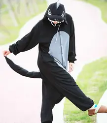 Neue Erwachsene Tier black dragon Cosplay Pyjamas Onesie Nachtwäsche Kostüm