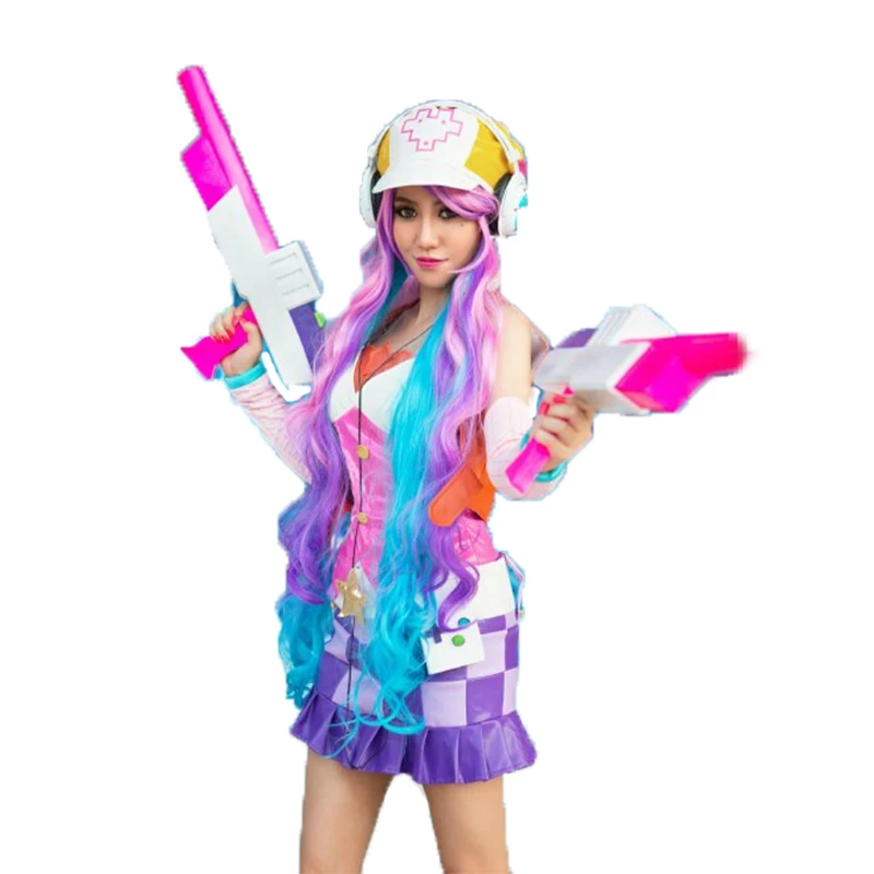 LOL Arcade Miss Fortune Cosplay Traje com chapéu