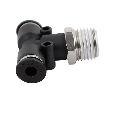 20pcs T Type 1/4" PT Male Thread 4mm Push In Joint Connector Quick Fitting