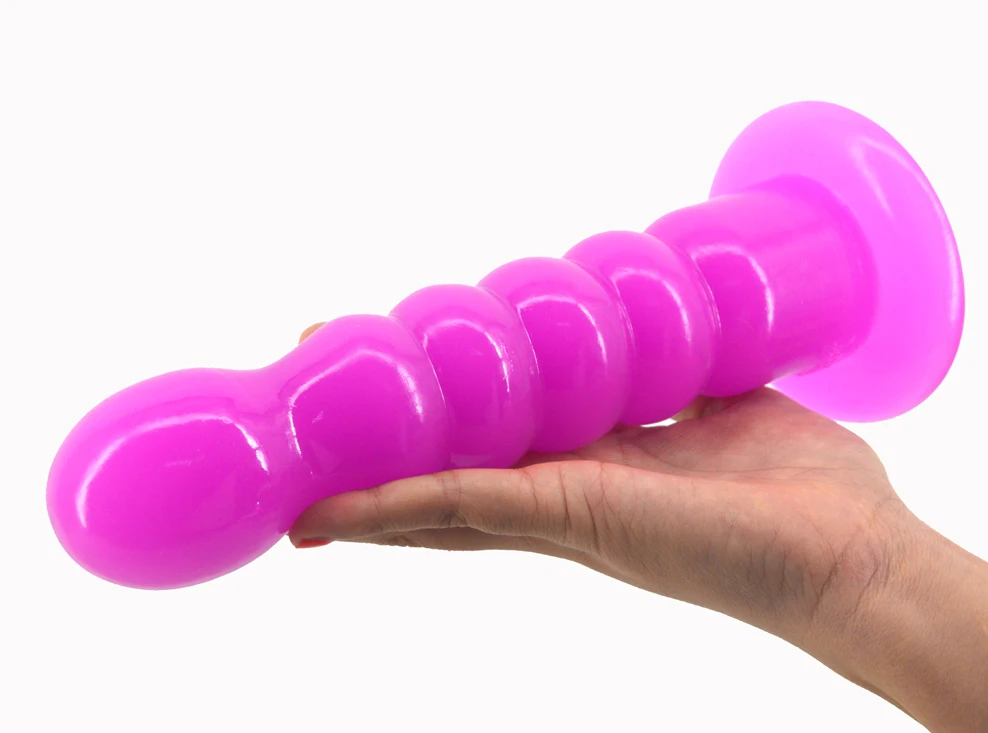 FAAK New Anal beads Wine Red Butt Plug With Suction Cup Gay Anus Masturbator Fetish Erotic Sex Toys Vagina Stimulator Dildos