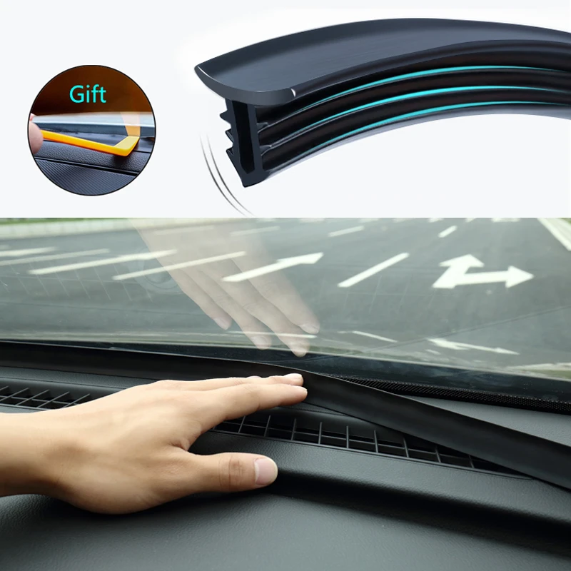 

1.6m Car Dashboard Sealing Strips Styling Sticker For Ford Focus 2 3 fiesta mondeo ecosport kuga HYUNDAI ix35 Opel Astra