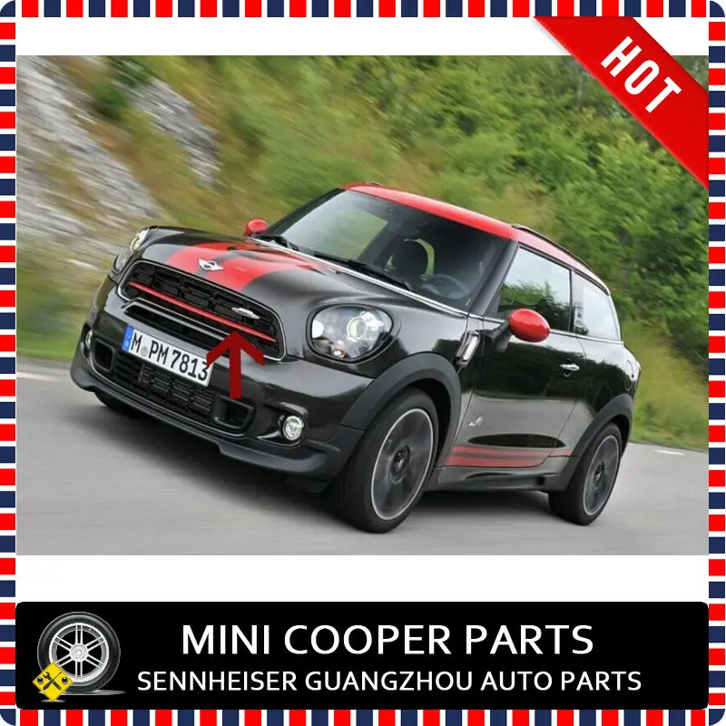 Brand New ABS Plastic UV Protected Mini Ray Style Red Front Grille Cover For 2014-on mini countryman mini cooper R60 S(1Pcs/set)