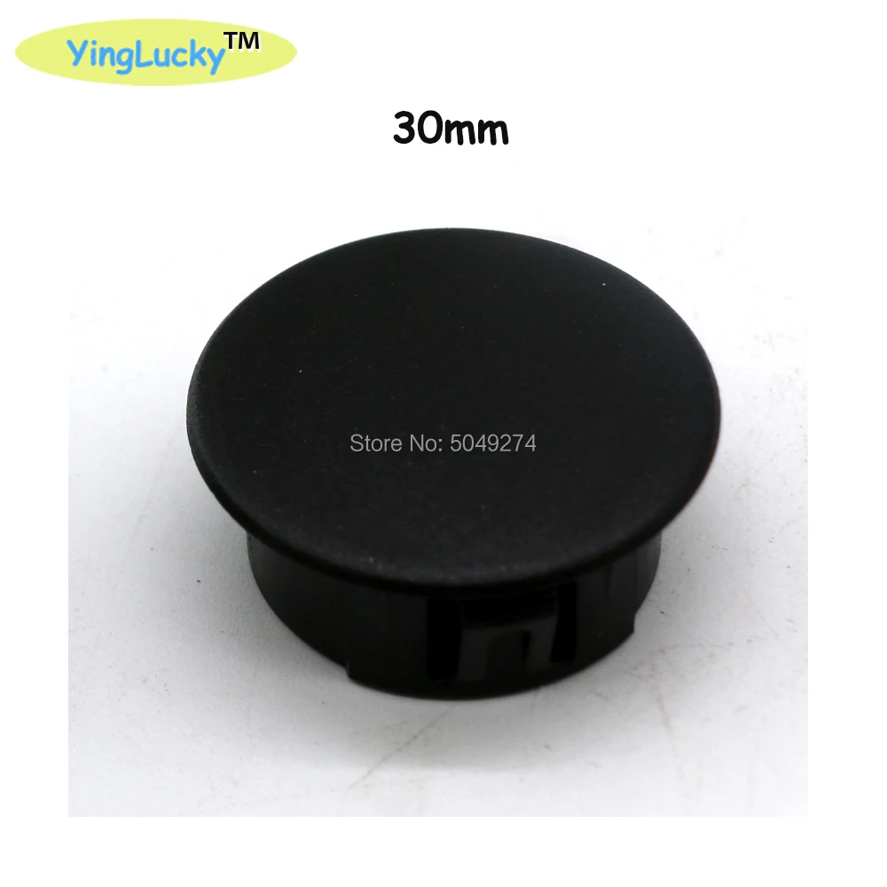 10PCS 24mm 28MM  30mm arcade Button hole plug button cover hole cap Screw in type Black for arcade cabinet