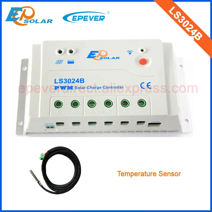 

30amp 30A Regulator PWM LS3024B 12v 24v solar panels Charge Battery with temperature sensor