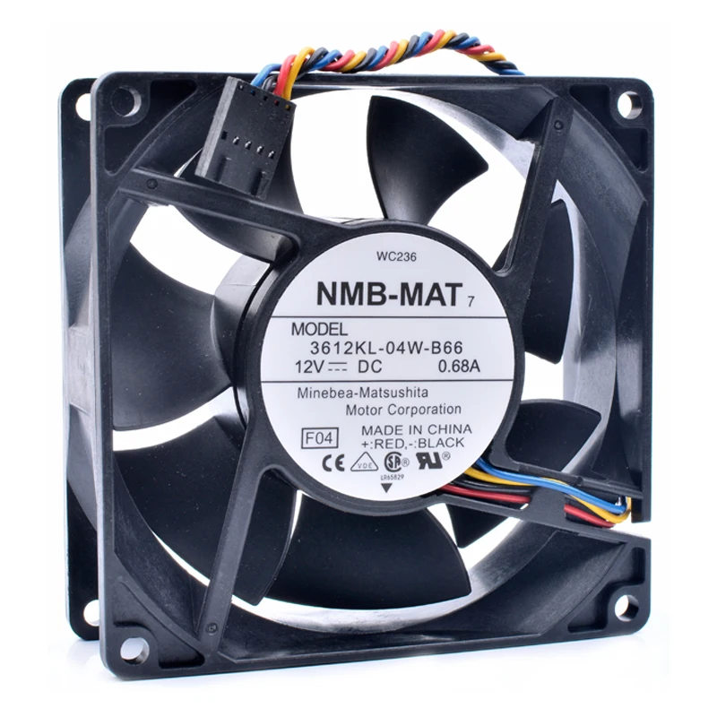 Original 3612KL-04W-B66 9cm 9032 92x92x38mm 12V 0.68A server chassis cooling fan