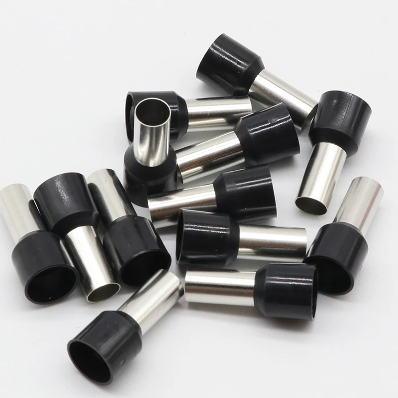 E16-12 Tube insulating Insulated terminals 16MM2 Cable Wire Connector Insulating Crimp Terminal 100PCS/Pack Connector E-