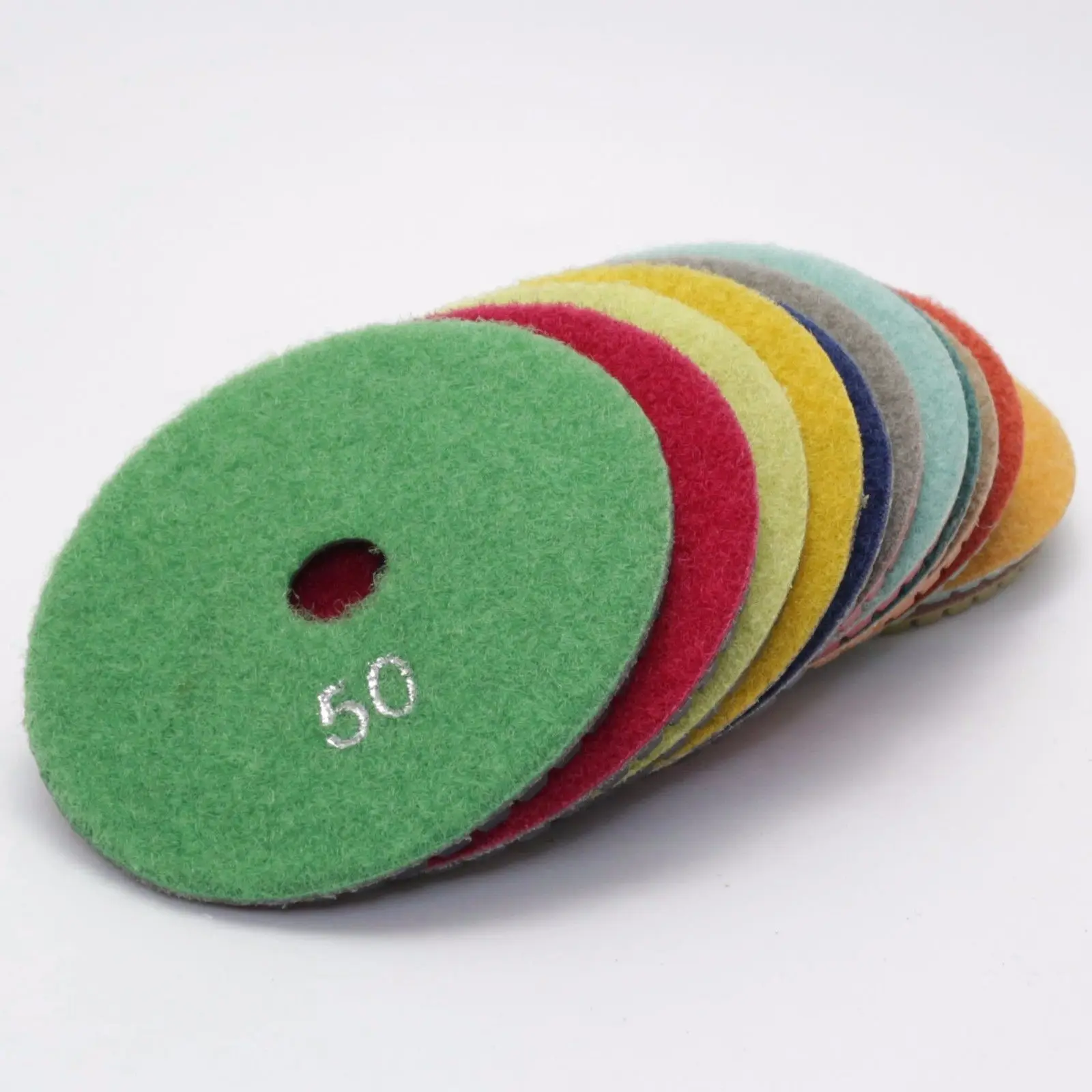 12Pcs 4" inch Diamond Wet Polishing Pads Set for Granite Stone Marble Concrete ILOVETOOL