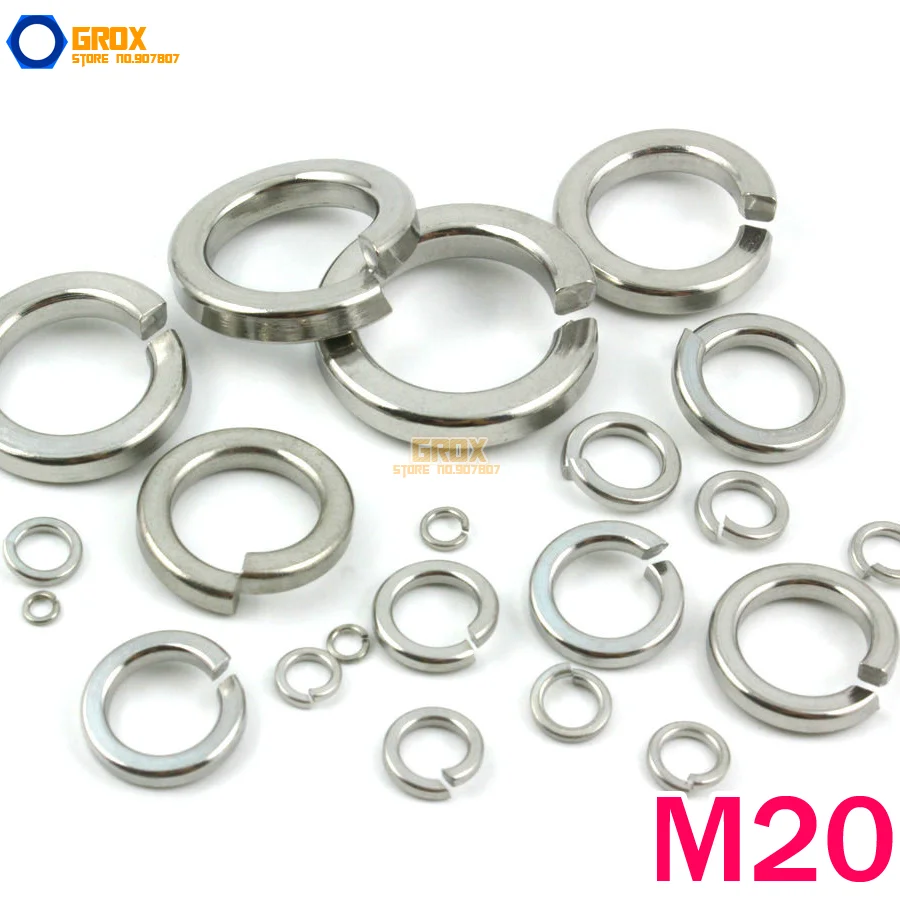 

15 Pieces M20 Split Lock Washer Marine Grade 316 Stainless Steel