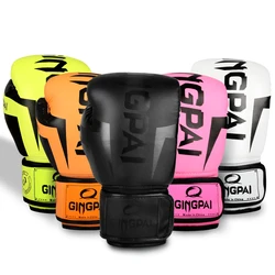 Gants de boxe colorés en mousse PU pour adultes, gants d'entraînement, sac de sable, coup de pied, déclinaison, MMA, Muay Thai, 6 oz, 8 oz, 10 oz, 12oz