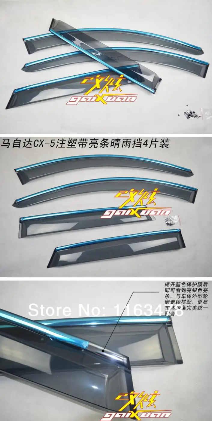 For Mazda CX-5 CX5 2012 2013 2014 2015 2016 Window Wind Deflector Visor Rain/Sun Guard Vent new Car Accessories Stickers