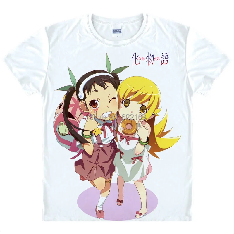 

Japanese Monogatari anime t-shirt anime Hitagi Senjogahara Mayoi cotton shirt Cosplay christmas Costumes anime clothing