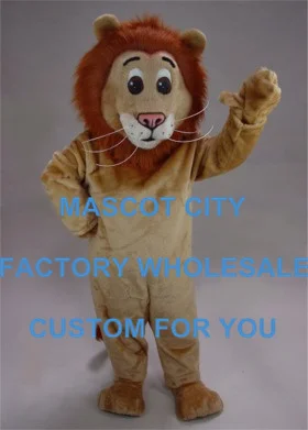 

Jr. Lion Mascot Costume Adult Size Young Male Lion Wild Animal Theme Carnival Party Cosply Mascotte Suit Kit SW1020