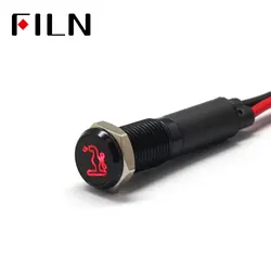 Film 8mm deska rozdzielcza samochodu kran symbol led czerwony żółty biały niebieski zielony 12 v wskaźnik led światło z 20 cm kabel