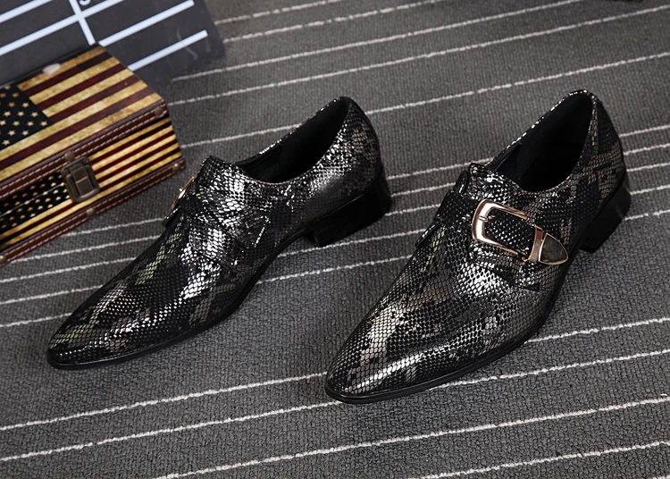 Black Mens dress shoes elegant men formal shoes glitter loafers pointy toe zapatos hombre vestir pluse size oxford shoes for men