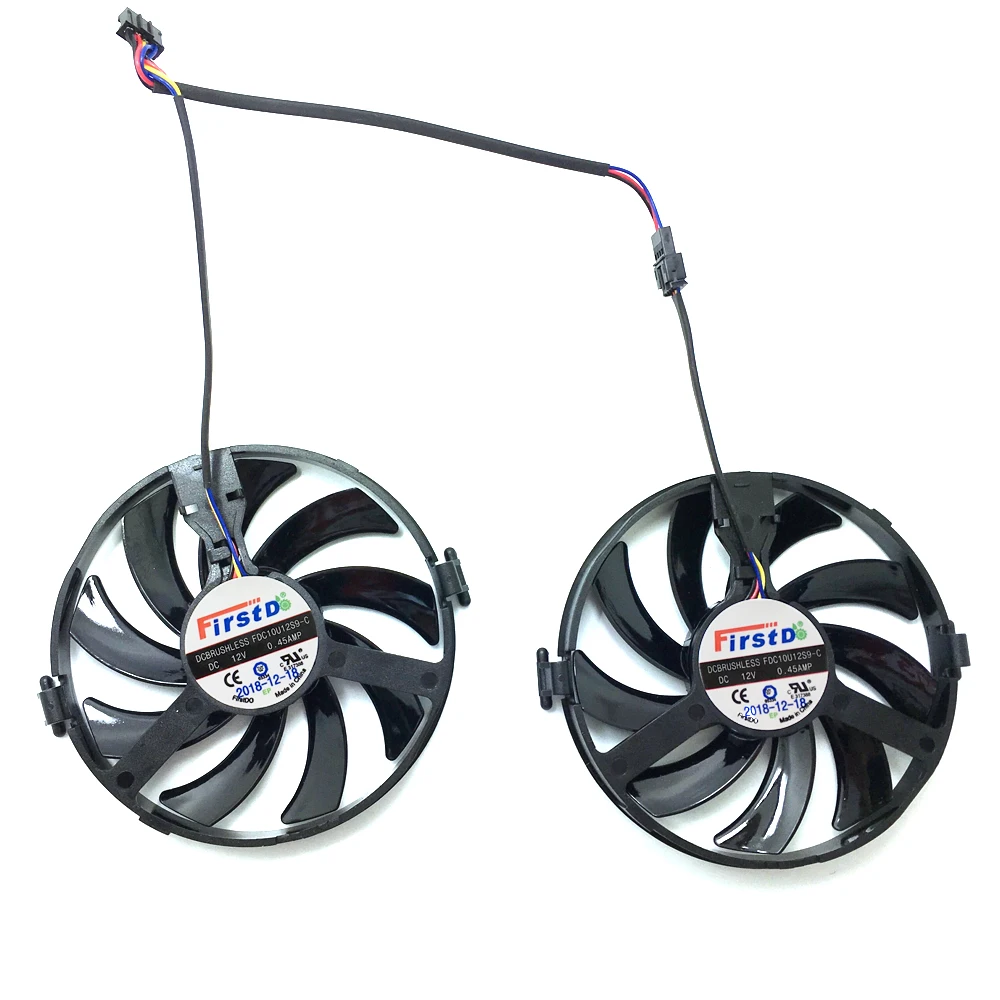 Nieuwe FDC10U12S9-C 12v 0.45AMP PC Koeling Voor XFX R9 380X R7 370 Radeon R9-380X R7 370 Grahics Kaart Als vervanging GPU koelventilator