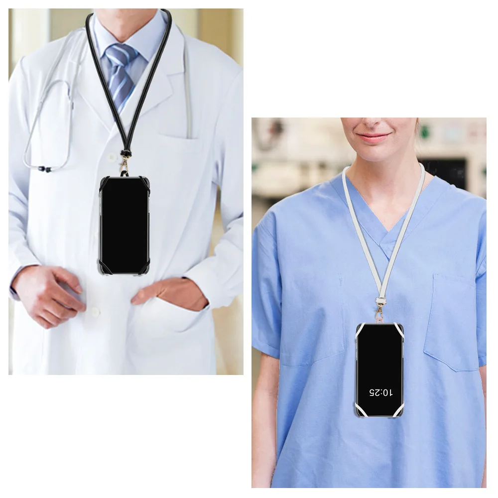 Силиконовый спортивный ремешок для телефона Универсальный строп, ремешок с кольцом-держателем, чехол на шею, ремешок с цепочкой мобильный телефон