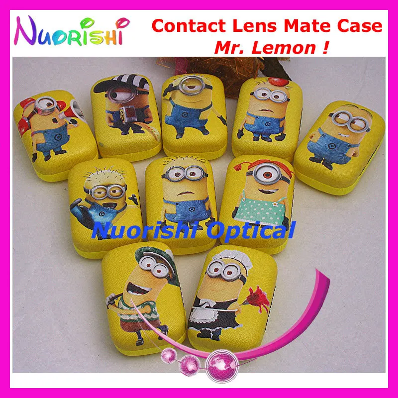 

10pcs Mr. Lemon design Contact Lens Case with Mirror C808 contact lens mate box Free Shipping