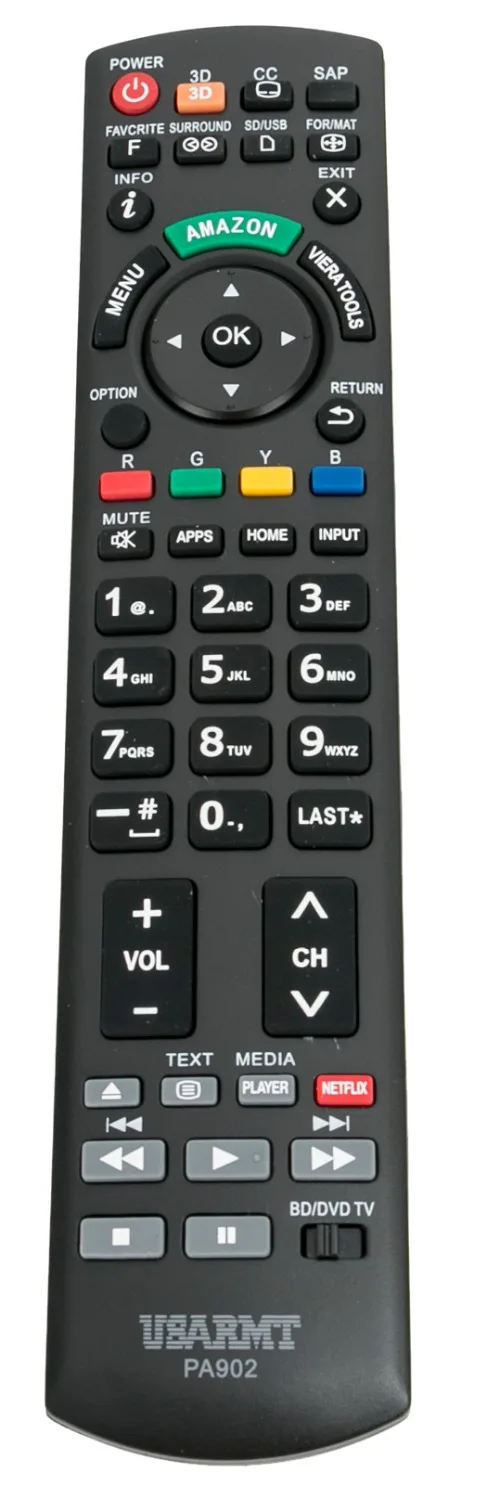 Nuevo mando a distancia PA902 compatible con Panasonic TV Blu-ray Player EUR7627Z20 N2QAYB000706 N2QAYB000100 N2QAYB000221 N2QAYB000570 N2Q