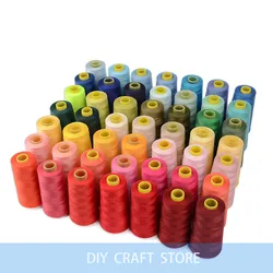 Durable Polyester Sewing Thread for Overlocking Machine, 3000 Yards Spools Cones, 40s/2, 70 Colors for Selection, 1 Roll