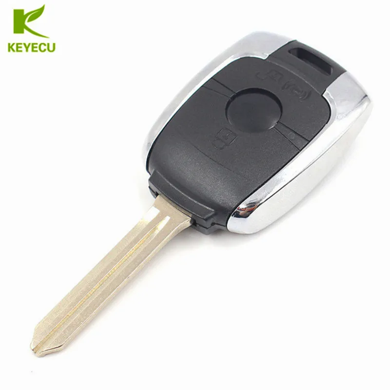 

KEYECU New Replacement Remote Key Shell Keyless Entry Case Fob 2Button For SsangYong Actyon Kyron Rexton Korand With Uncut Blade