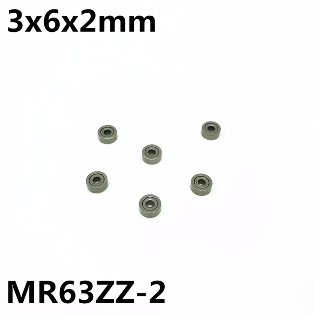 10 sztuk MR63ZZ-2 3x6x2 mm łożysko kulkowe zwykłe łożysko miniaturowe wysokiej jakości MR63Z