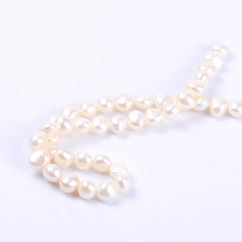 1pack/lot 10-11mm A quality white round irregular Natural freshwater Pearl Loose Beads DIY for Jewelry bracelet necklace