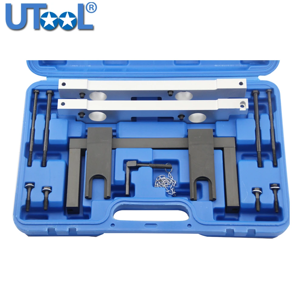 مجموعة أدوات محاذاة عمود الحدبات توقيت المحرك ، أداة إصلاح تفكيك خاصة للسيارة ، مجموعة أدوات قفل لسيارة BMW N51 N52 N53 N54
