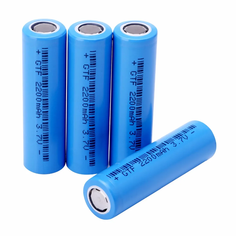 GTF 4 cái 100% Original Ncr18650 Li-Ion Có Thể Sạc Lại Pin dung lượng thực tế 2200 mah 3.7 v Cho Panasonic E + 1 cái pin sạc