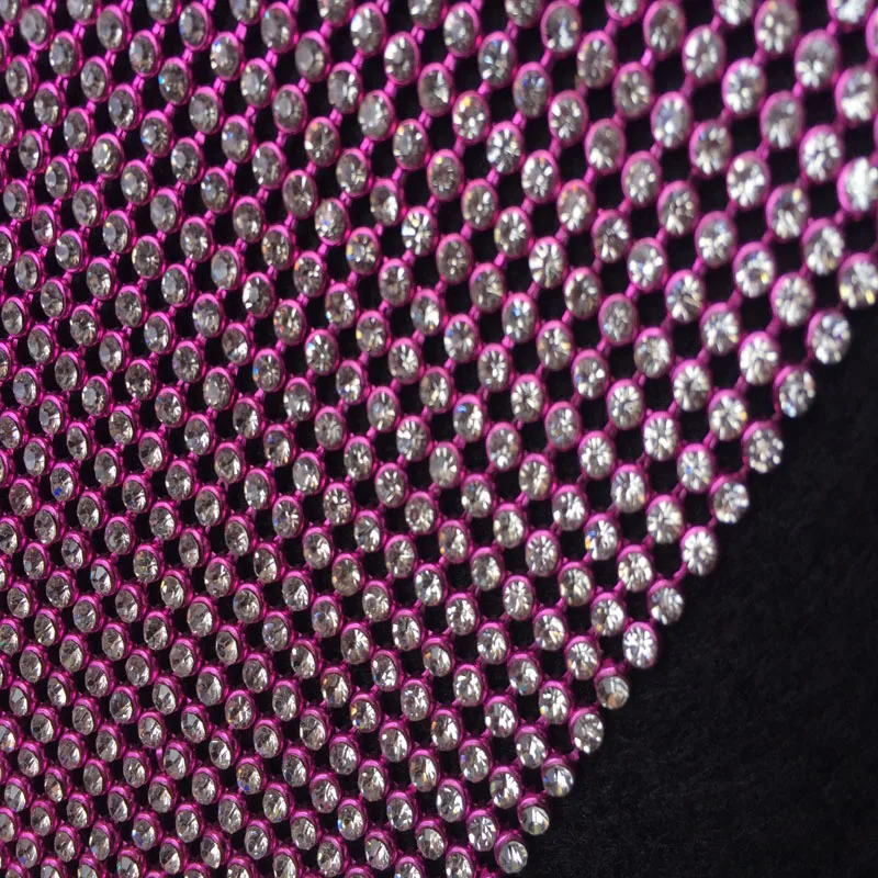 Glitter 45x120cm Rianbow Pink Blue Rhinestone Metal Mesh Fabric Metallic cloth Metal Sequin Sequined Fabric Home Decoration