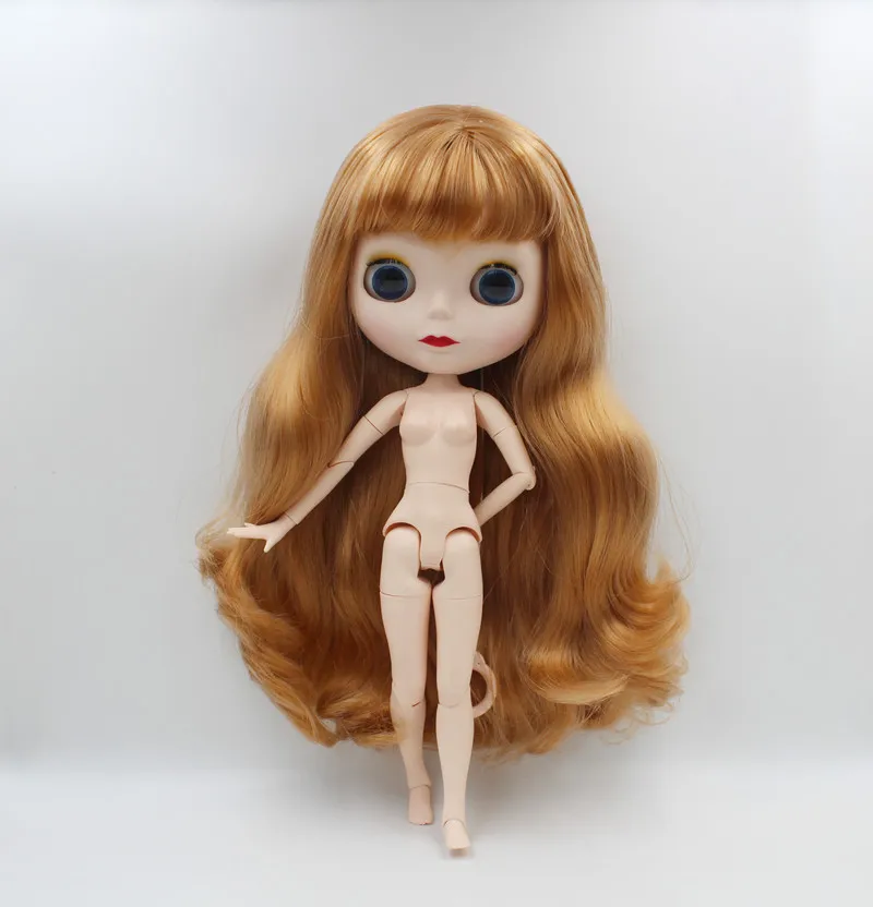 

Free Shipping BJD joint RBL-760 DIY Nude Blyth doll birthday gift for girl 4 colour big eyes dolls with beautiful Hair cute toy