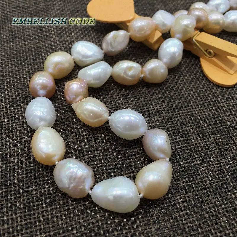 summer sheen semi baroque irregular necklace hook dangle earring set freshwater pearls Mixed color white pink purple stely
