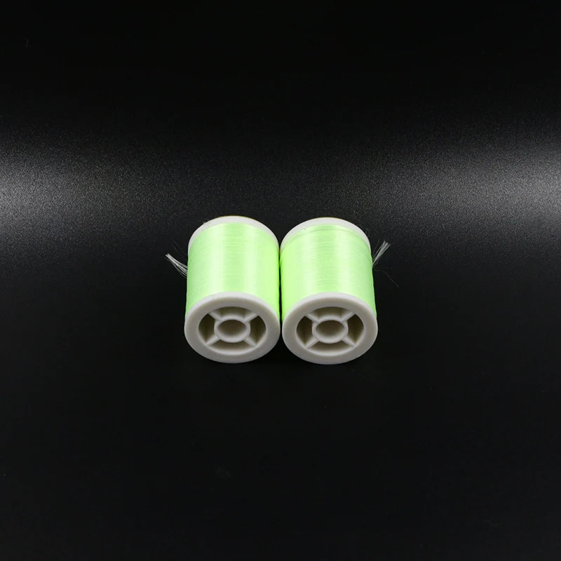 New hot 1 spool high tensile glow fly tying thread 300D Glo yarn luminous green Floss glow fly tying materials for body wraping