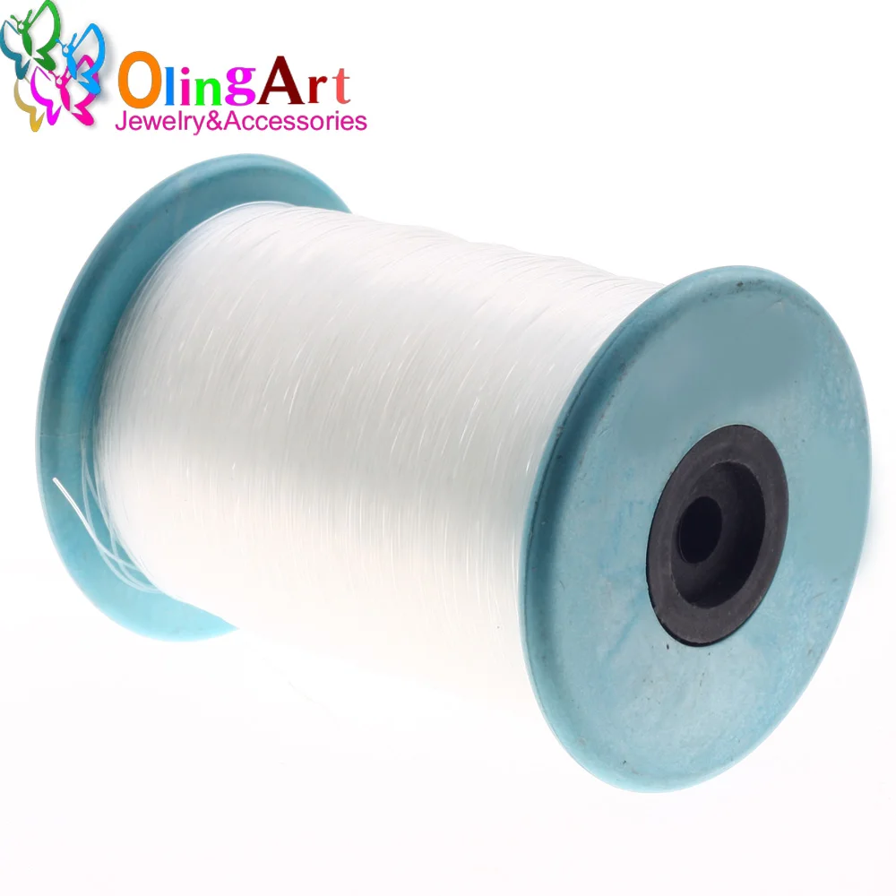 

OlingArt 0.2-1.0MM Inelastic Line White Strong Beading Cord Wire String for Thread Jewelry Making Bracelet/Necklace Nylon thread