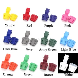 20pcs/lot  Zipper Pull Cord Ends For Paracord & Cord Tether Tip Cord Lock Plastic 12 Colors