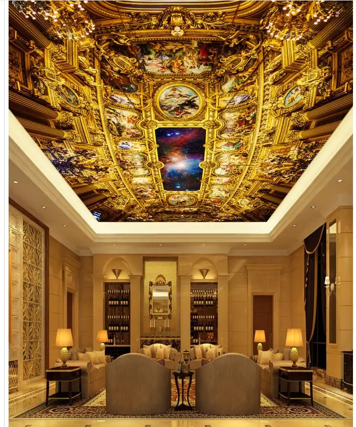 

Home Decoration Painting Star 3d murals wallpaper for living room Ceiling 3d wallpaper mural